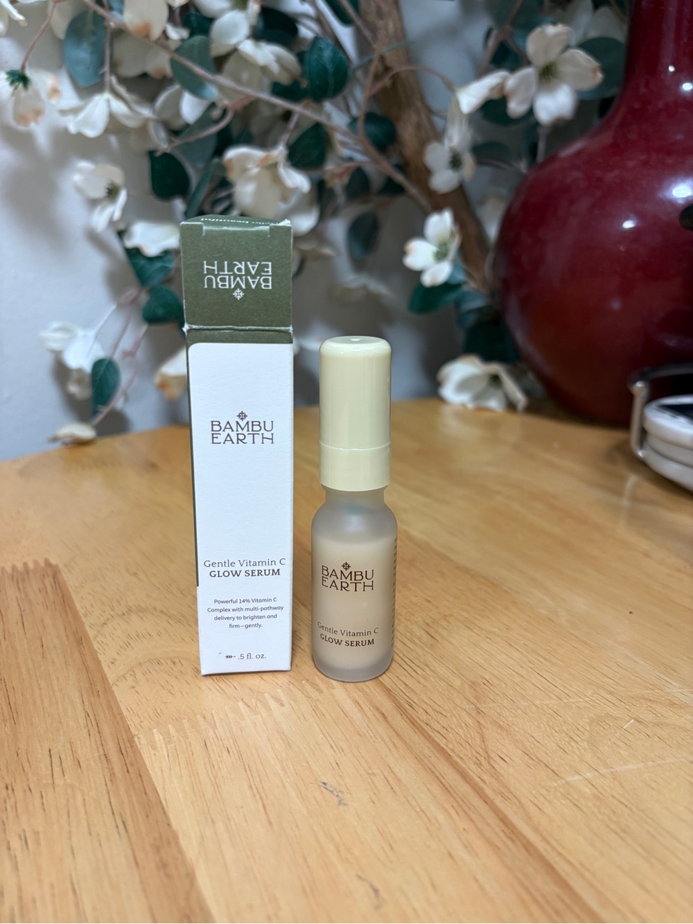 Bambu Earth Gentle Vitamin C Glow Serum Anti-Aging Trial Size 0.5oz, BNIB